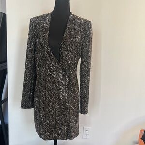 Chic Black and White jacket Dress